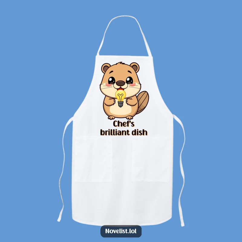 Funny Beaver Lightbulb Apron - Creative Idea Kitchen Decor Gift