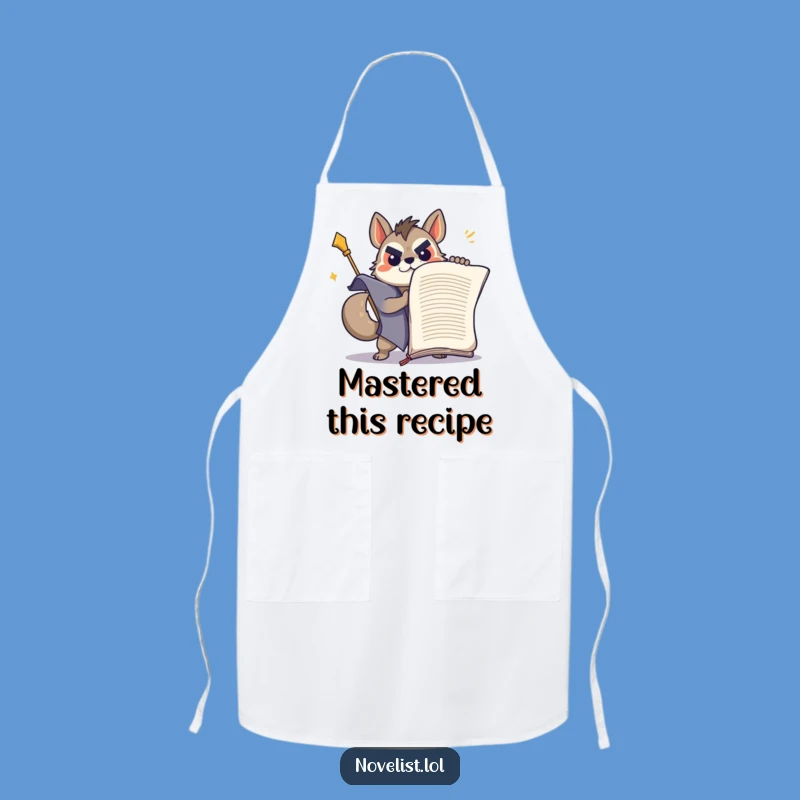 Funny Determined Animal Writer Apron: Cook Up Your Next Chapter!