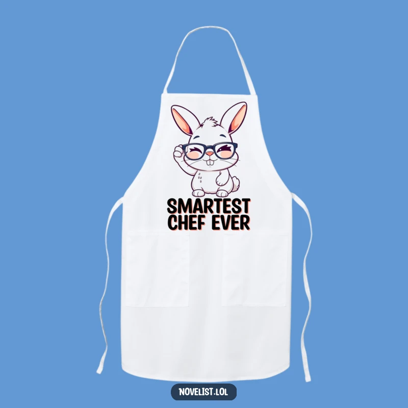 Funny Rabbit Glasses Apron: Cook with Clever Charm!