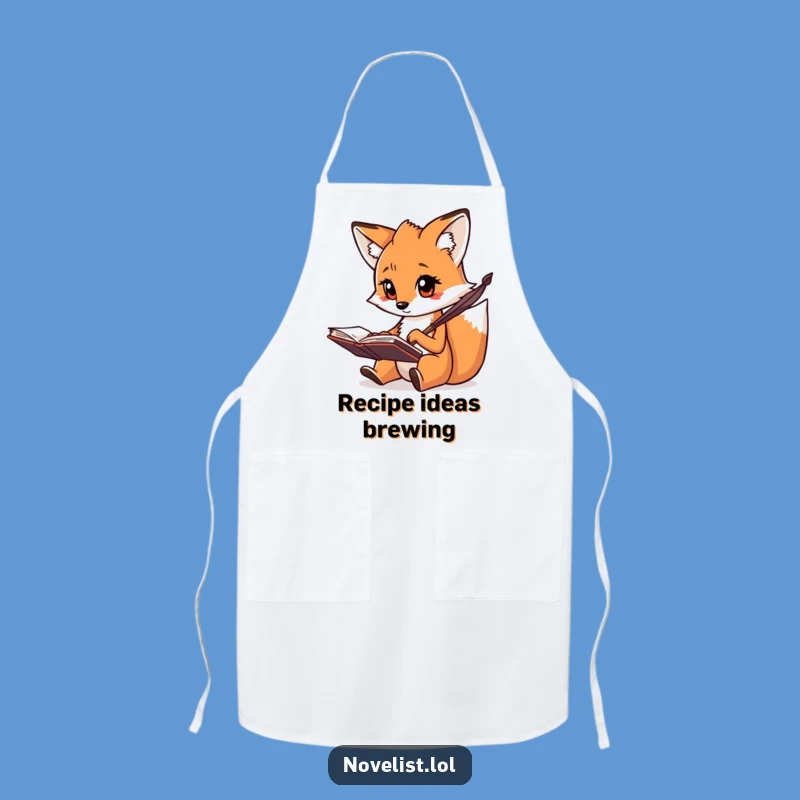 Funny Creative Fox Writer Apron - Cook Up Clever Ideas!