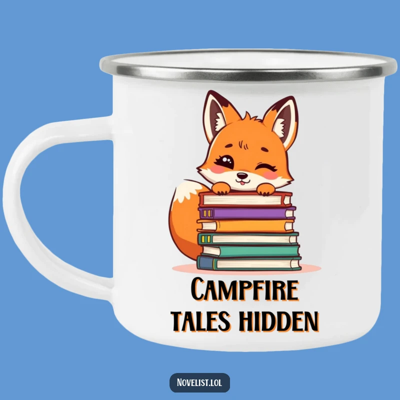 Adventure Funny Giggling Fox Bookworm Camping Mug: Brew and Browse Outdoors
