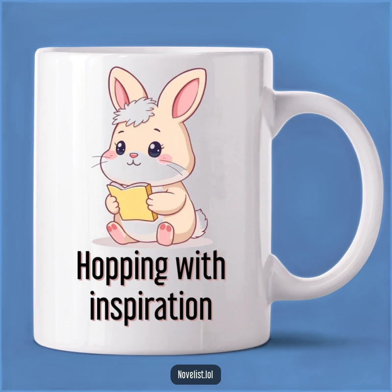 Funny Thoughtful Bunny Manuscript Mug: A Hilarious Gift for Writers