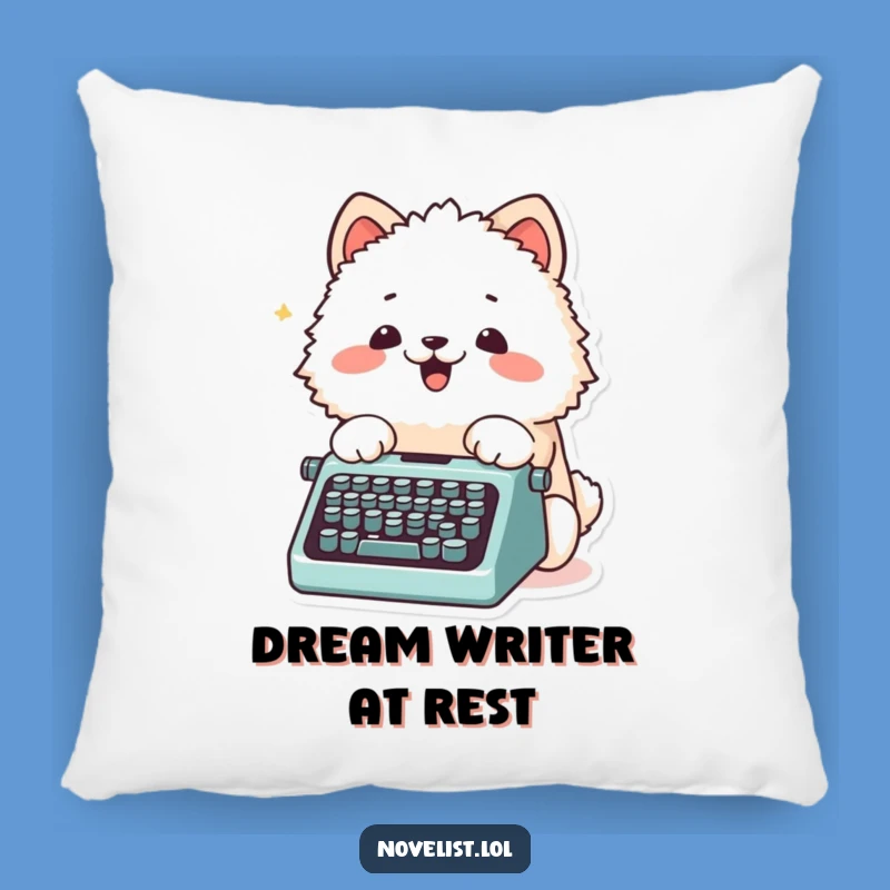 Funny Writing Pillow: Fluffy Animal Typing Comfort, Cozy Funny Gift