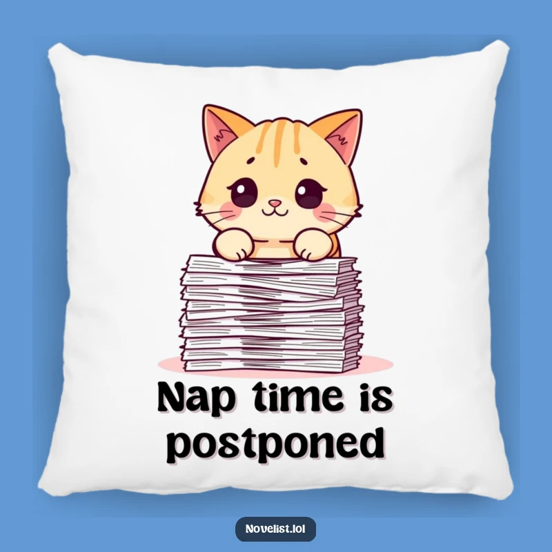 Funny Pudgy Cat Pillow: Snuggly Surprise Office Humor Cushion for Cat Fans