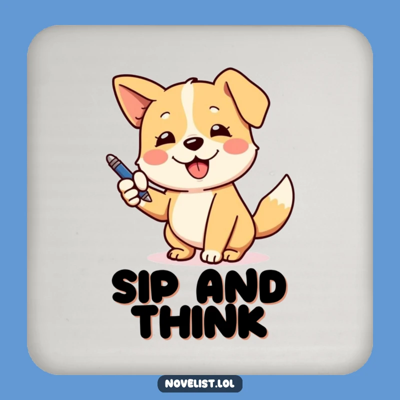 Funny Dog Pen Coaster: Protect Surfaces with Canine Charm!