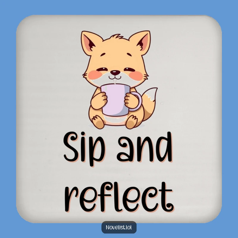 Funny Pensive Moments Coasters: Humorous Set for Thoughtful Drink Protection