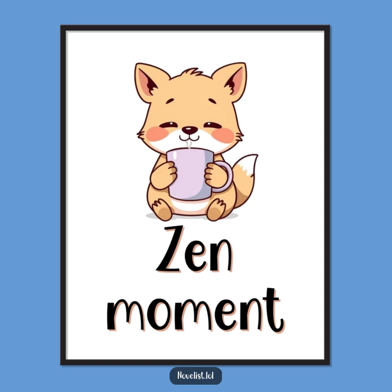 Funny Lost in Thought Poster: Humorous Wall Art for Cozy Spaces