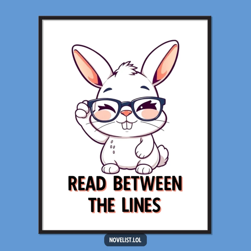 Funny Rabbit Glasses Poster: Add Wit to Your Walls!