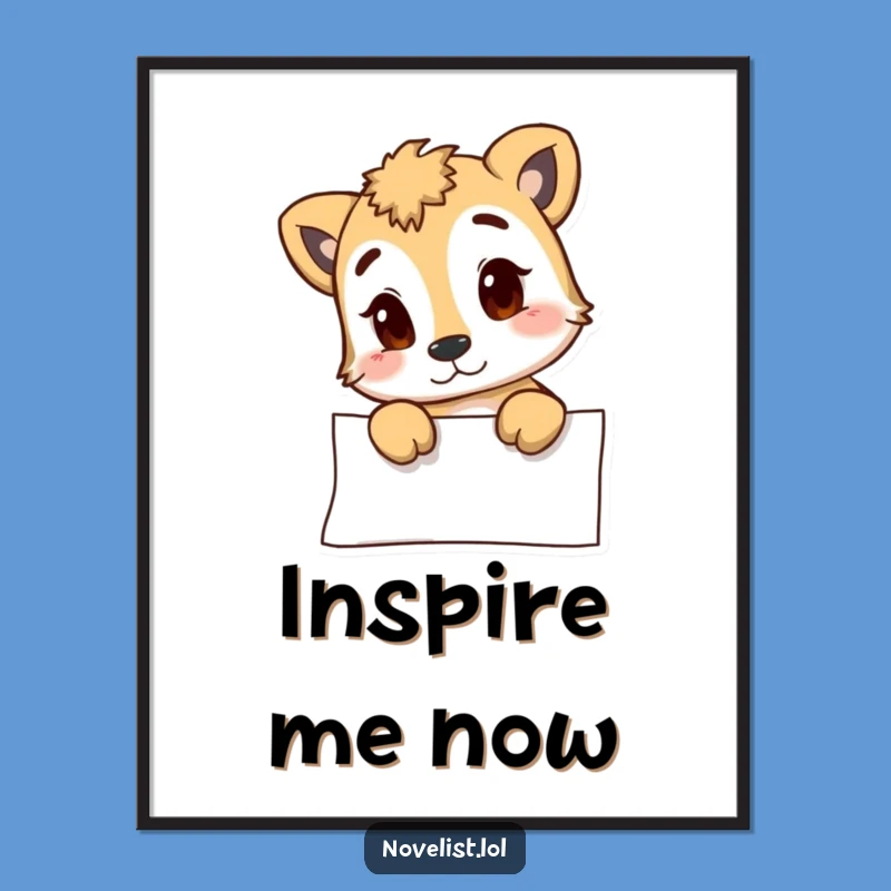 Funny Animal Blank Page Poster - Hilarious Art for Your Wall