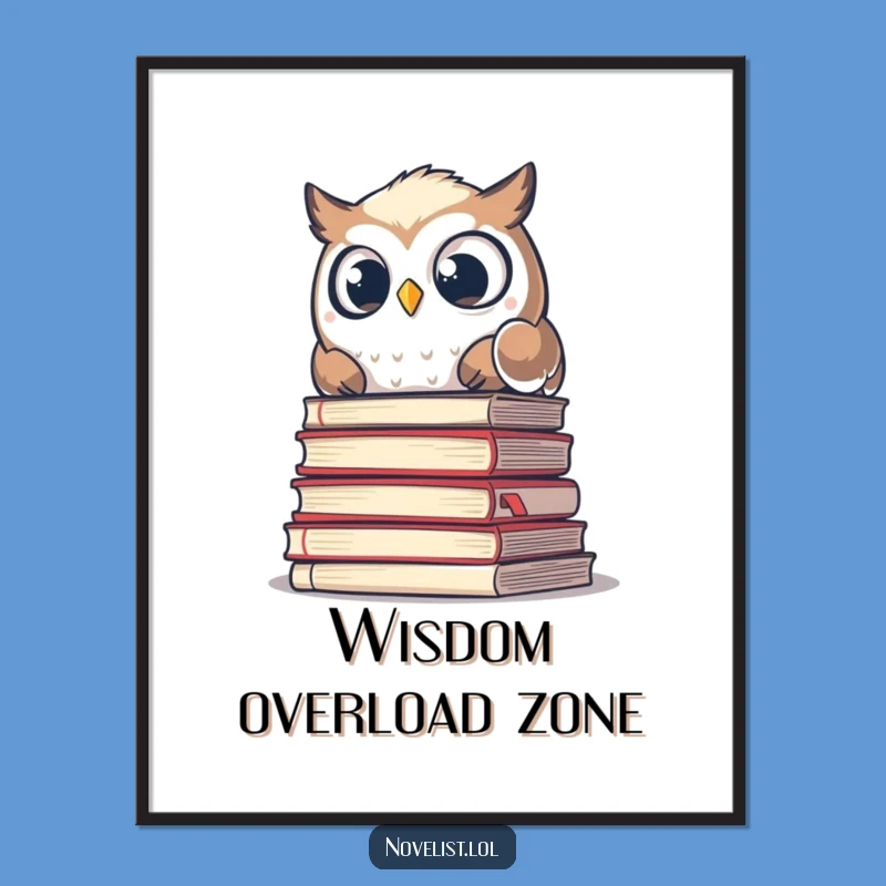 Funny Owl Manuscript Poster: Add Scholarly Amusement to Your Walls!