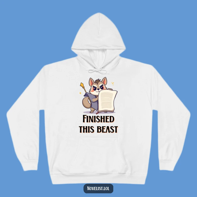Cozy Funny Determined Animal Writer Hoodie: Write Your Way to Warmth!
