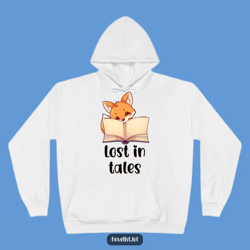 Funny Fox Storybook Hoodie - Cozy Curious Peeking Character Sweatshirt Gift