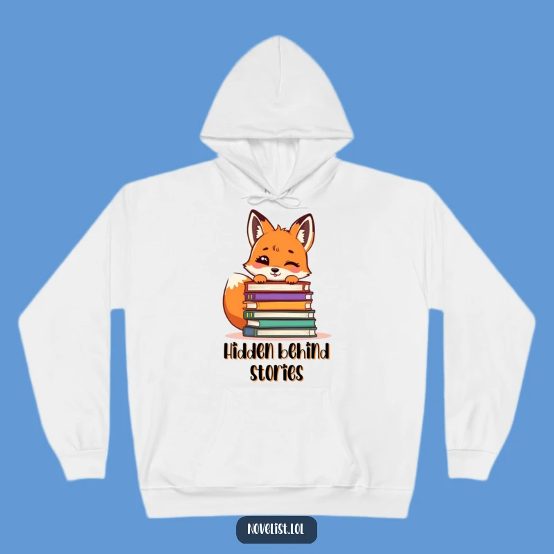 Cozy Funny Giggling Fox Bookworm Hoodie: Warmth for Your Literary Adventures