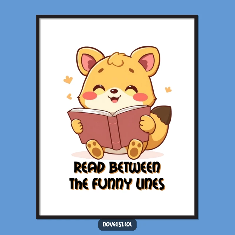 Free Printable Funny Wall Art: Expressive Animal Reader, Whimsical Downloadable Decor