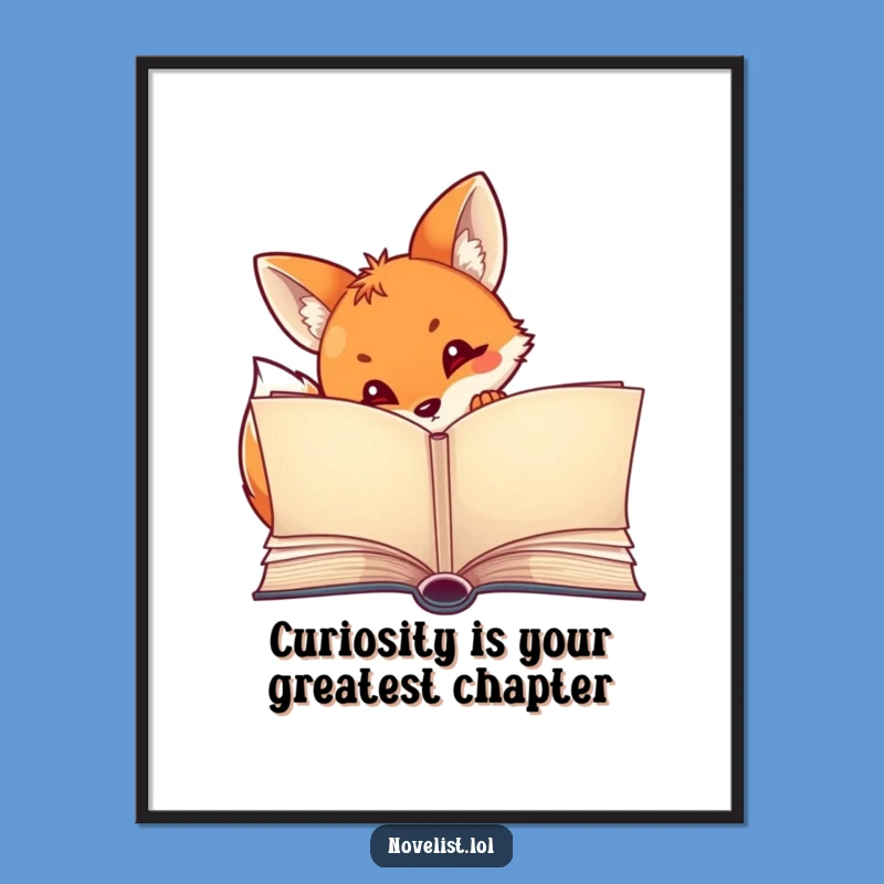 Free Printable Wall Art: Curious Fox Storybook Peeking, Whimsical Downloadable Art