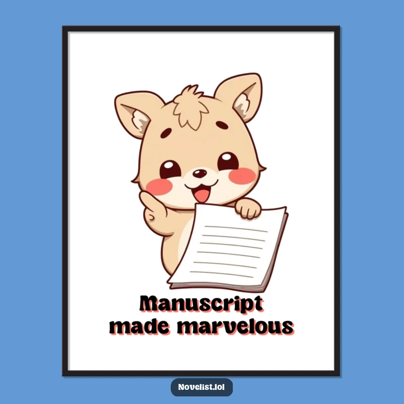 Free Printable Manuscript Art - Funny Downloadable Poster for Writers