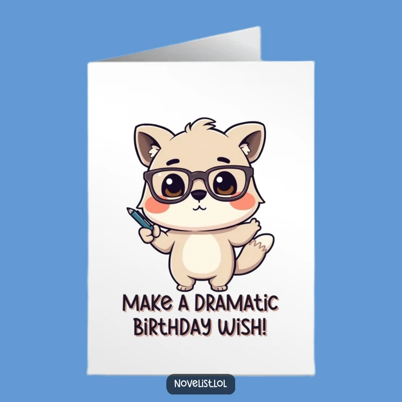 Free Printable Birthday Card: Theatrical Professor, Humorous Downloadable for a Smart Celebration