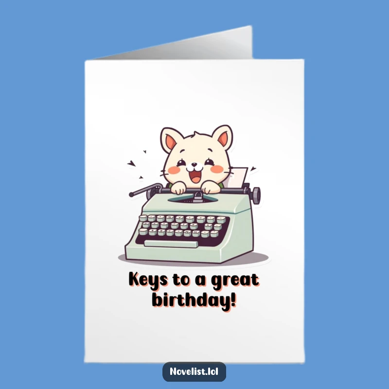 Free Printable Funny Birthday Card: Typing Animal for a Hilarious DIY Gift!