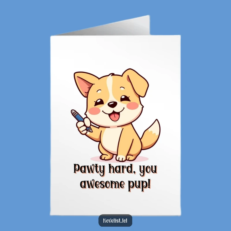 Free Printable Dog Birthday Card - Playful Pup, Funny Downloadable Gift for Dog Lovers