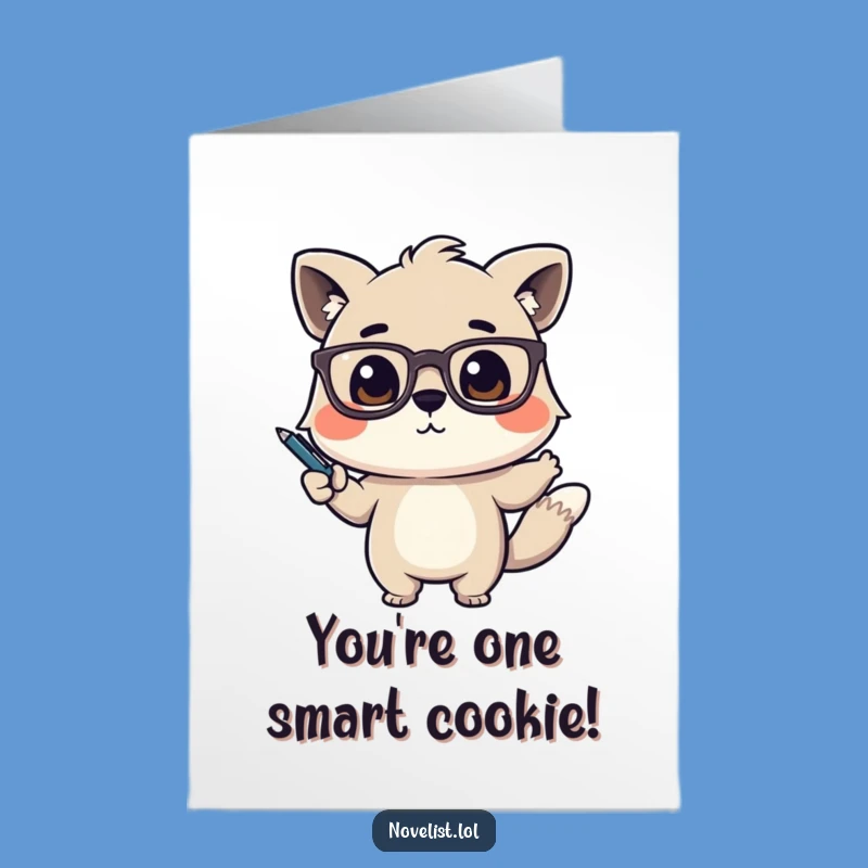 Free Printable Congrats Card: Eloquent Animal, Unique Downloadable Gift for Big Ideas