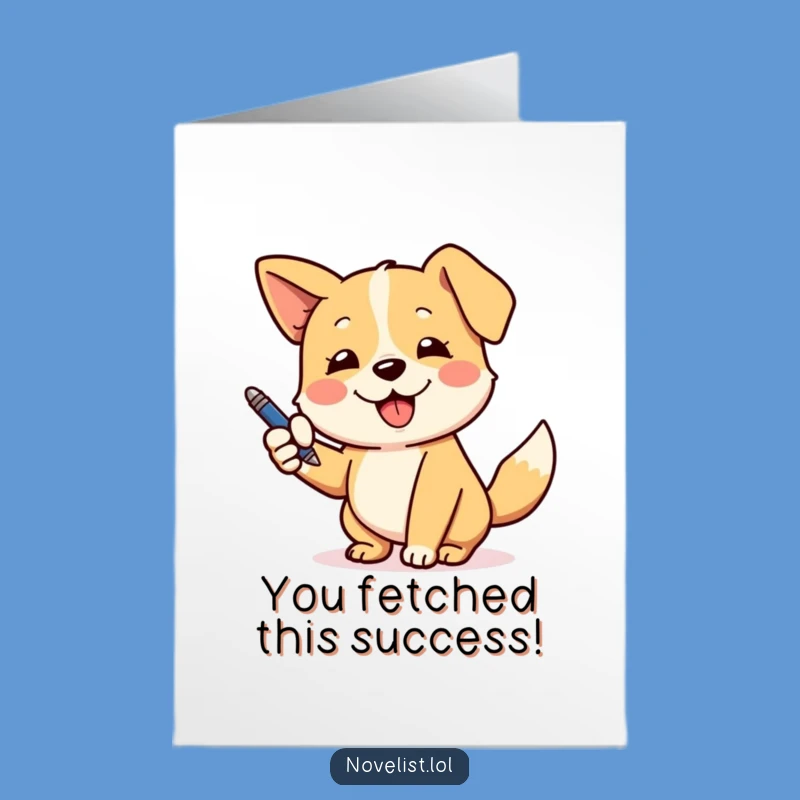 Free Printable Dog Congrats Card - Dramatic Dog, Funny Downloadable Gift for Winners