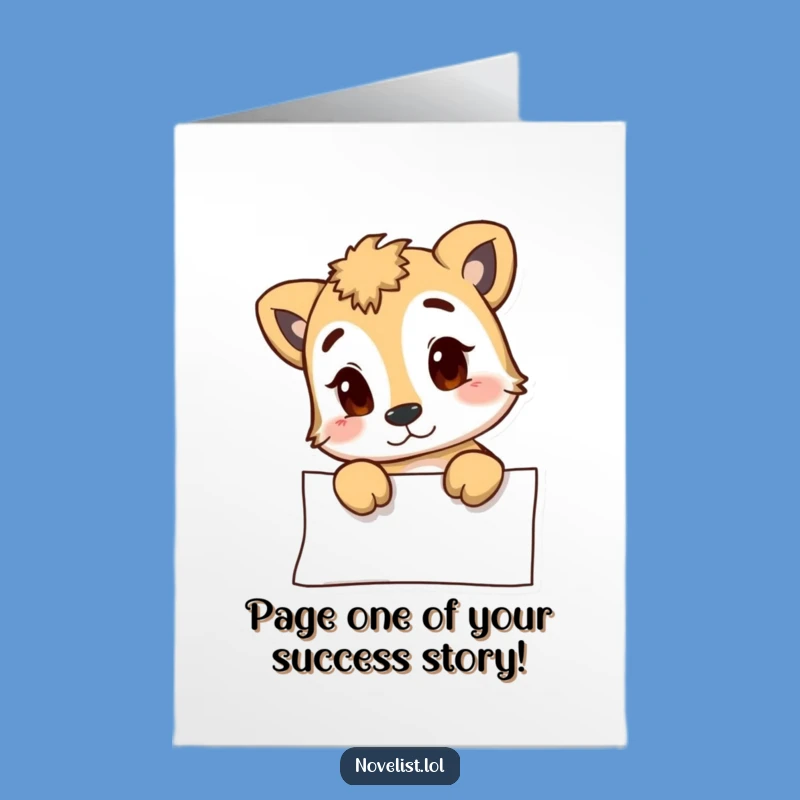 Free Printable Congratulatory Card: Curious Animal Blank Page Humor Downloadable Gift