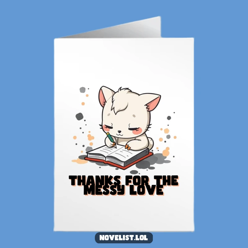 Free Printable Thank You Card: Scribbling Animal for Expressive DIY Gratitude!