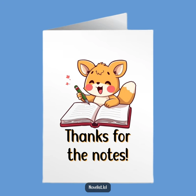 Free Printable Ideas Thanks Card - Funny Downloadable Note for Appreciation