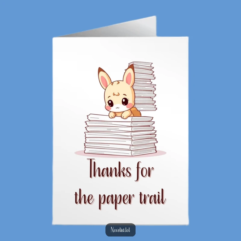 Free Printable Thank You Card: Curious Animal for Thoughtful DIY Appreciation!