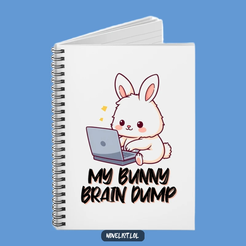 Funny Typing Notebook: Cute Rabbit Character - Hilarious Journal for Your Ideas