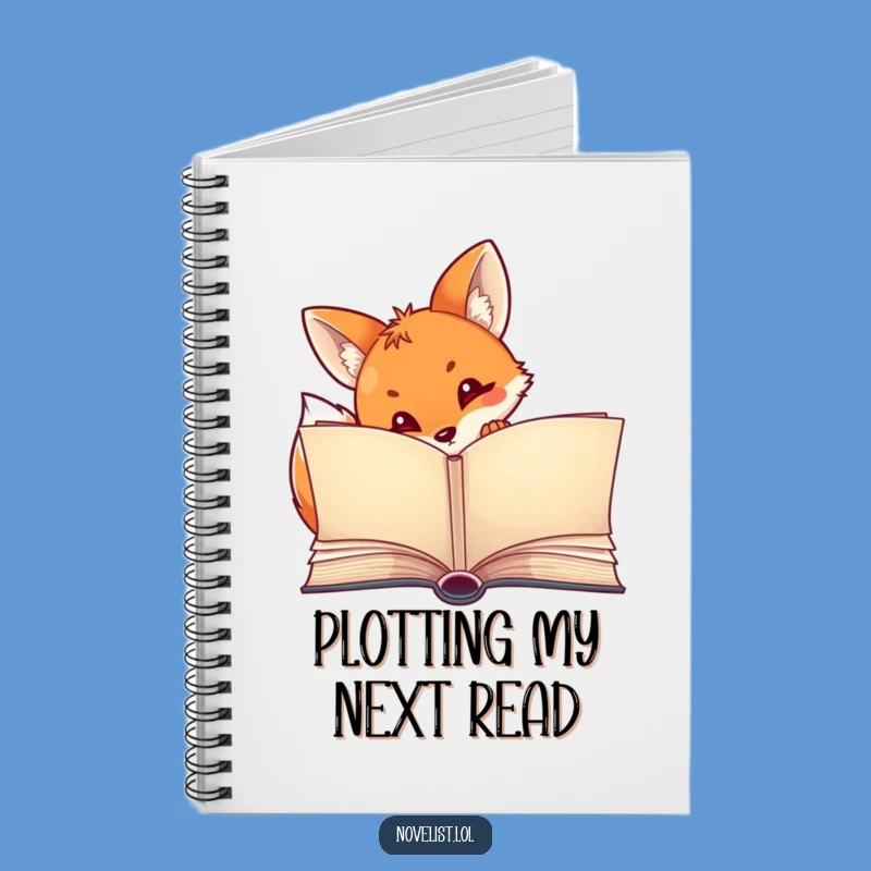 Funny Fox Storybook Notebook - Curious Peeking Journal for Writers Gift