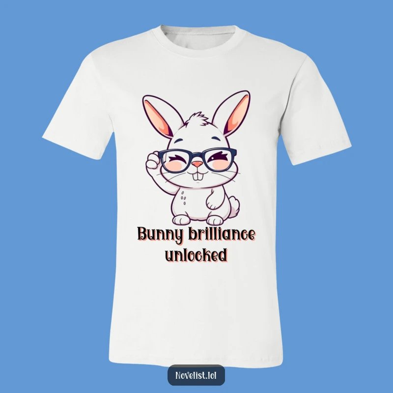 Funny Rabbit Glasses Tee: Smart and Cheeky Style!