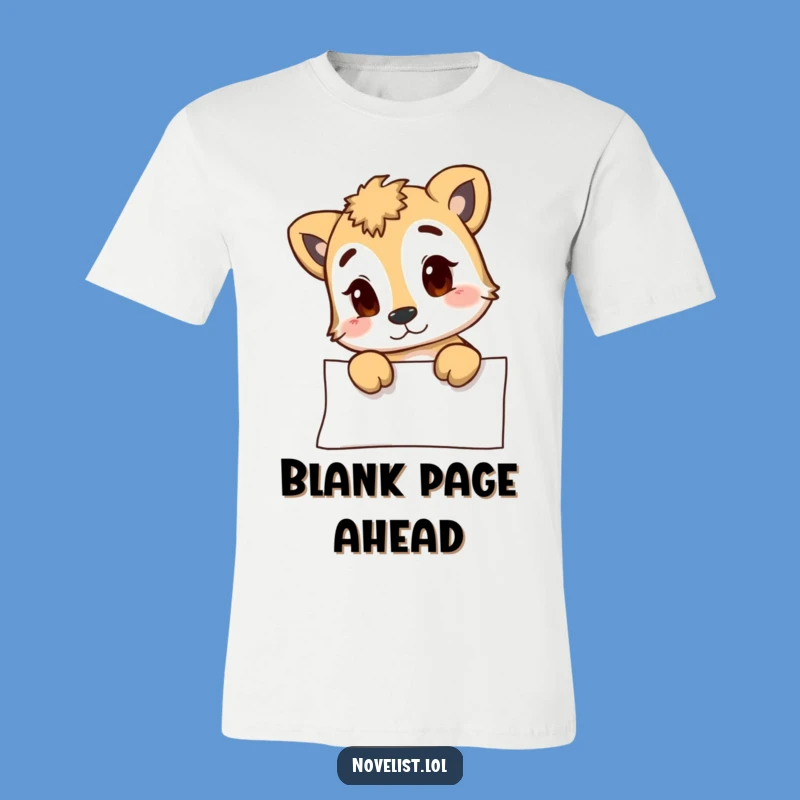 Funny Curious Animal Blank Page T-Shirt - Hilarious Gift for Thinkers