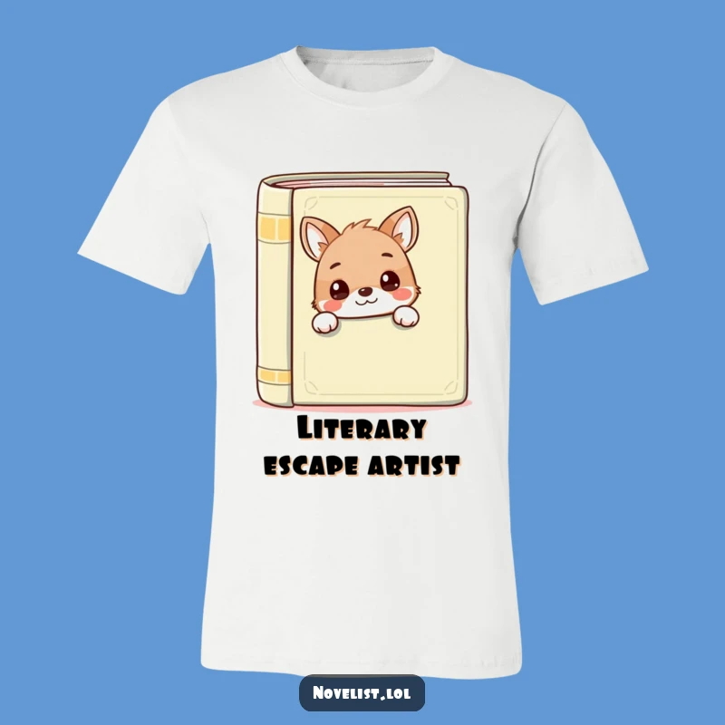 Funny Peeking Animal T-Shirt: Hilarious Book Lover Tee, Ideal Funny Gift for Readers
