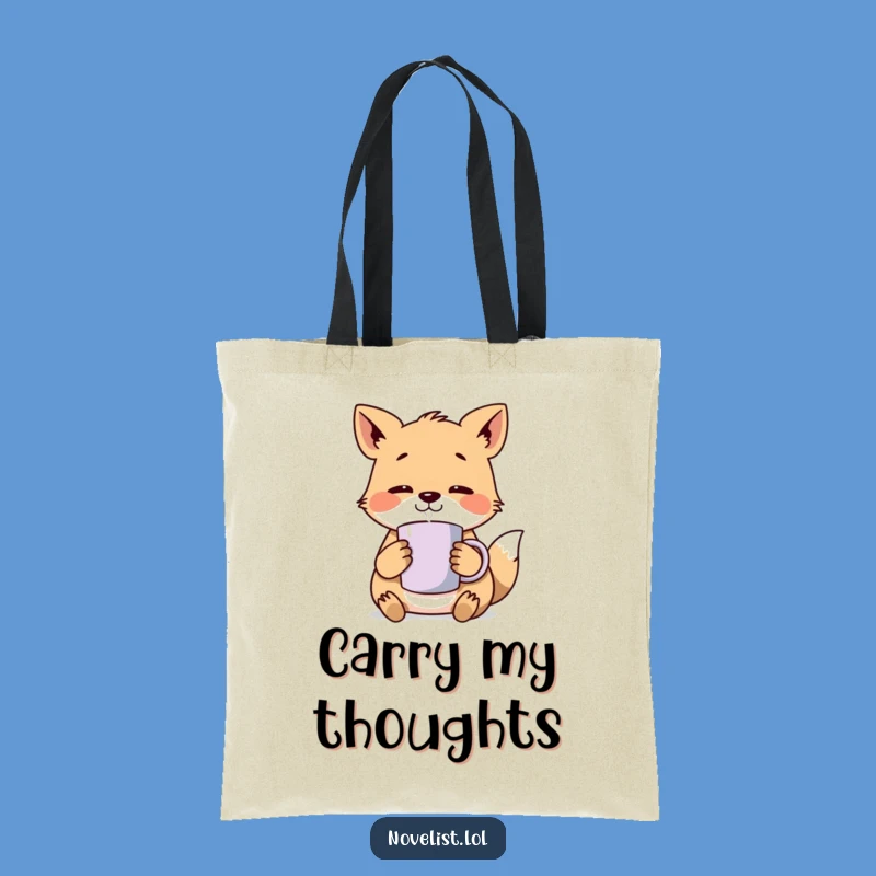 Funny Thoughtful Animal Tote Bag: Humorous Bag for Daily Reflection