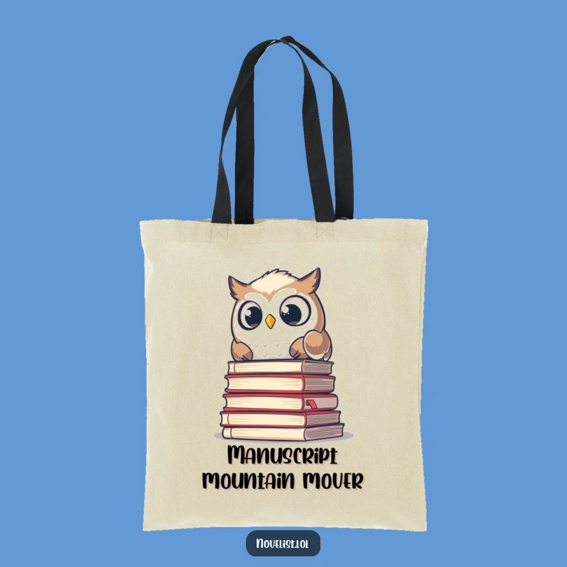 Funny Owl Manuscript Tote: Carry Your Books and Your Laughs in Style!